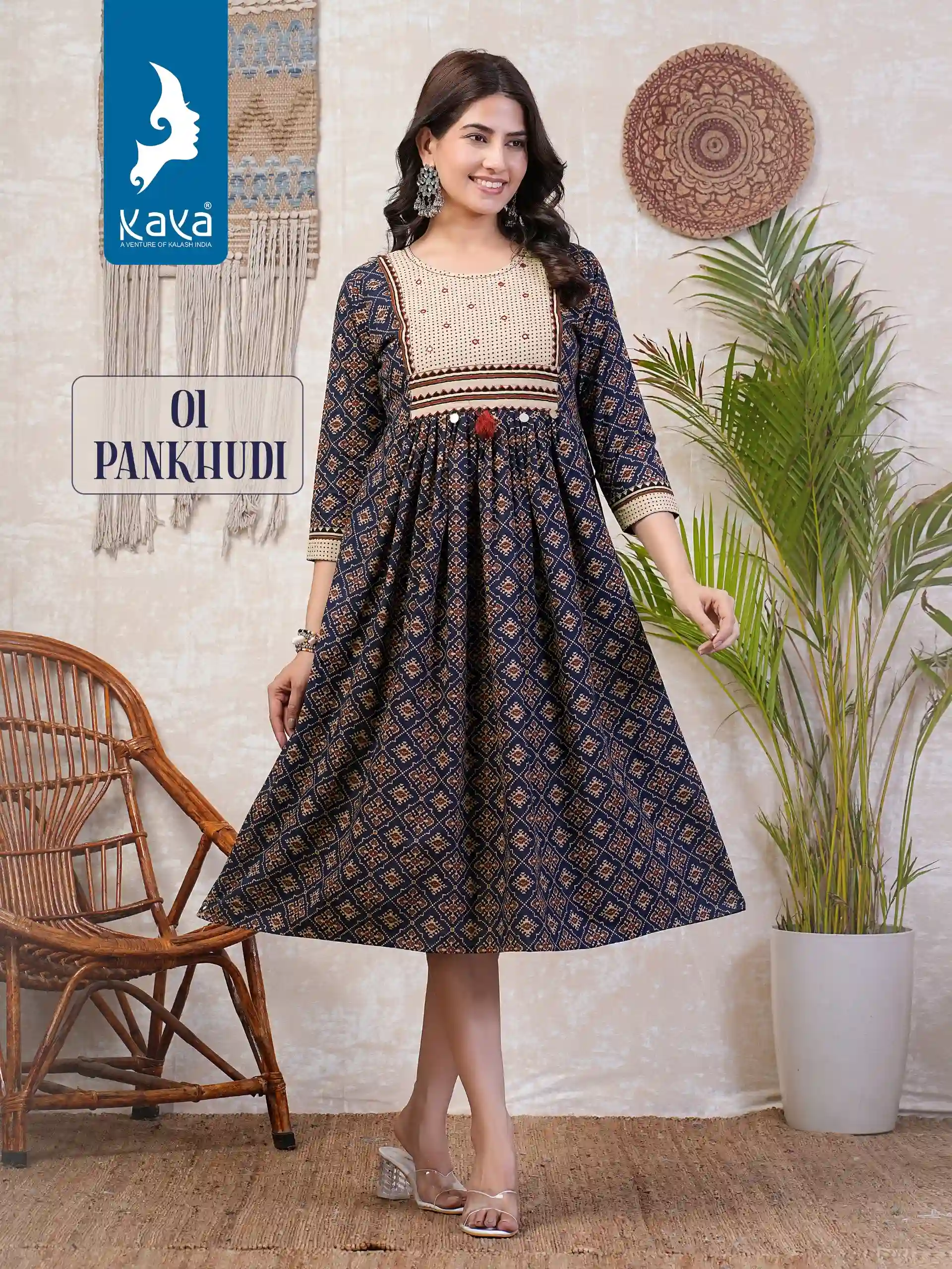 Kaya Pankhudi Cotton Wholesale Fancy Kurtis Catalog — Wholesale Kurtis, Kaya wholesale from Surat — view 4